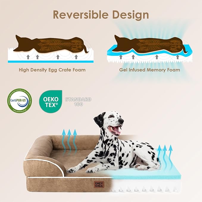 EHEYCIGA Orthopedic XL Dog Beds, Waterproof Memory Foam Dog Bed - Image 4