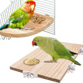 Bird Perch Platform Stand, Wood Perch Bird Platform Parrot Stand Playground by Unknown