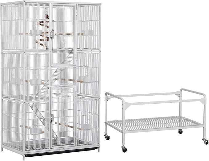 Yaheetech 69'' Extra Large Bird Cage Metal Parrot Cage w/Detachable Stand - Image 8