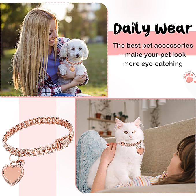 Hillban Dog Chain Gold-Plated Diamond Collar - Image 5