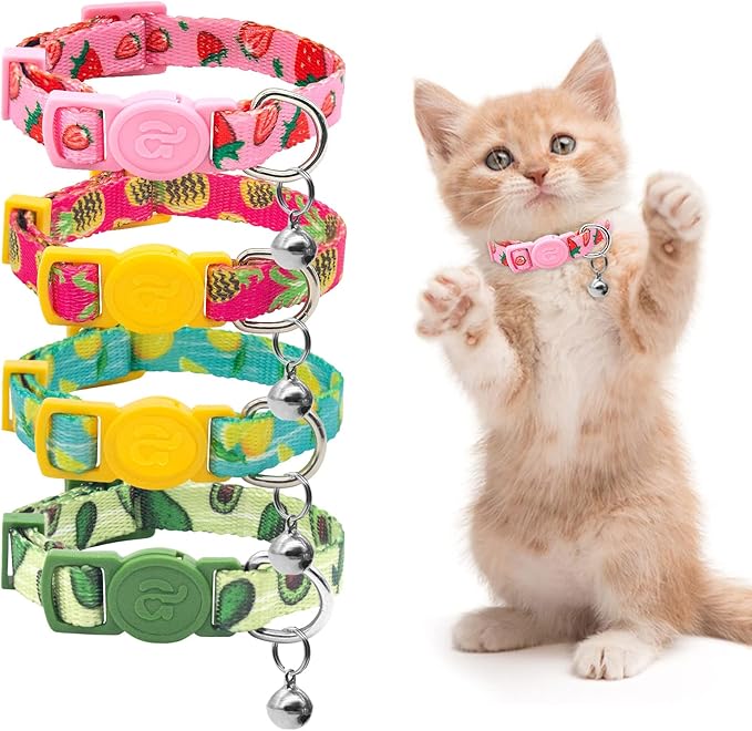 azuza 4 Pack Cat Kitten Collar Breakaway by azuza