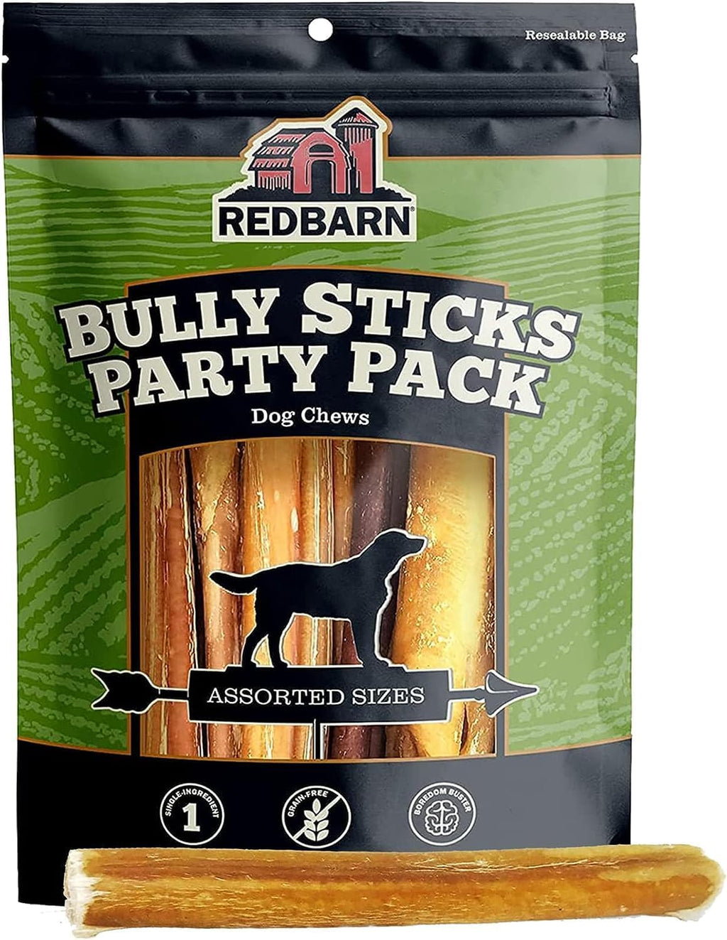 Redbarn 5"-8" Bully Sticks 100% Natural, Long Lasting, Rawhide Free, 8 oz