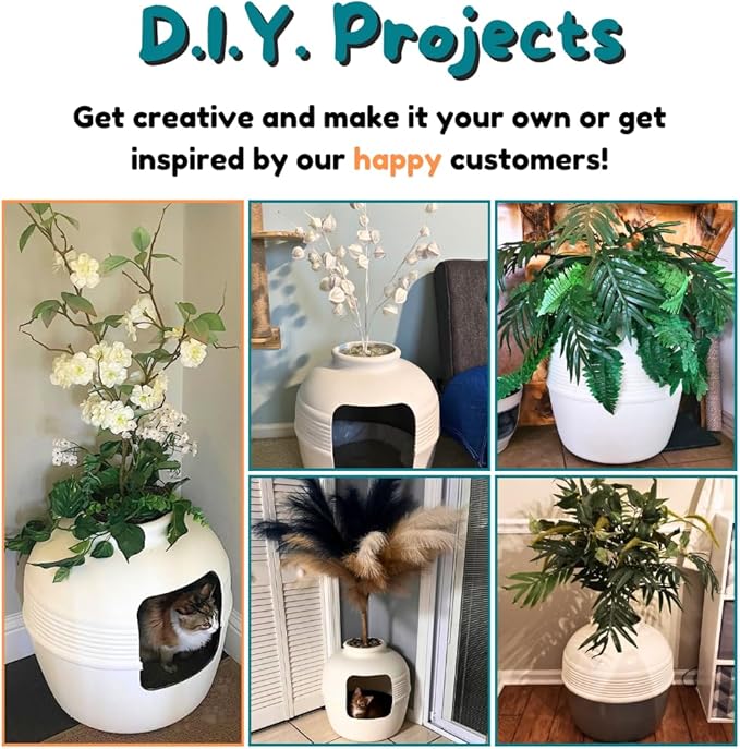 Good Pet Stuff Hidden Litter Box Planter, Decorative Cat Litter Enclosure - Image 13