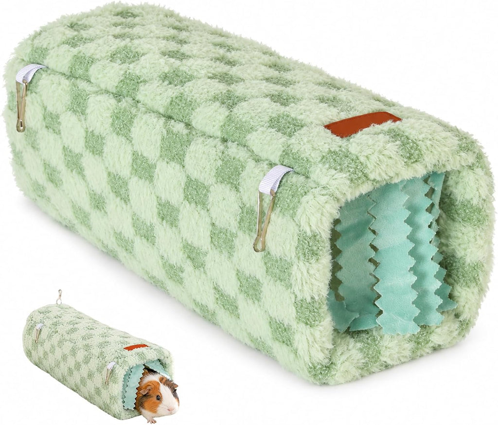 Guinea Pig Hideout Tunnel - Bunny Hideout, Machine Washable Guinea Pig Hide Tent Houses & Habitats,Guinea Pig Accessories for Hamster/Chinchilla/Dwarf Rabbit-Playing Resting(Rabbit)