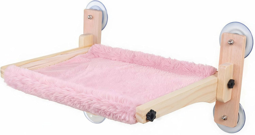 ESPETS Cat Window Perch in Pink - Kittens Napping Bed with Suction Cups