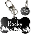 Ultra Joys Stainless Steel Pet ID Tag Dog Name Tags Personalized Front and Back by UltraJoys