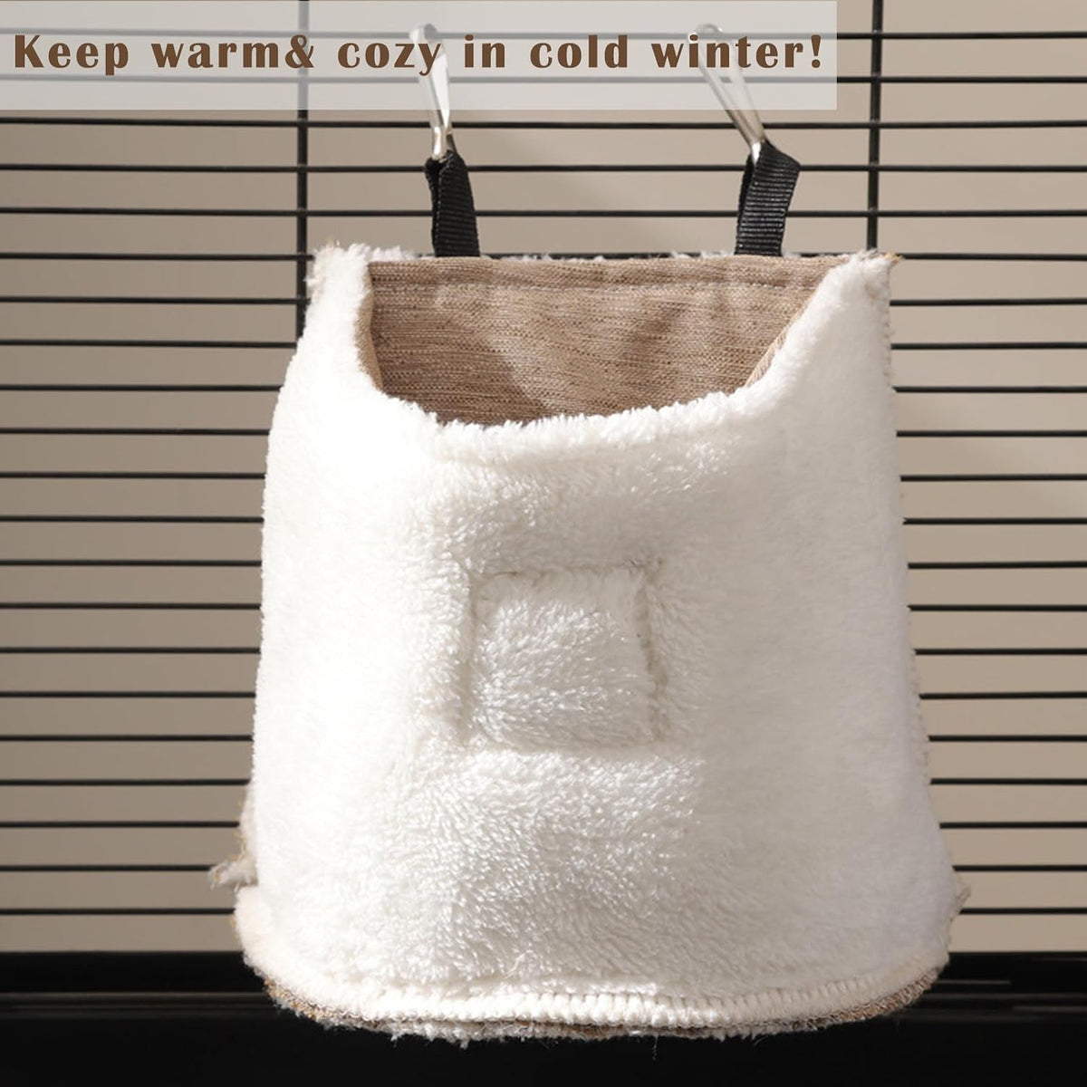 Sugar Glider Hanging Sleeping Pouch, Warm Soft Bed for Small Pets