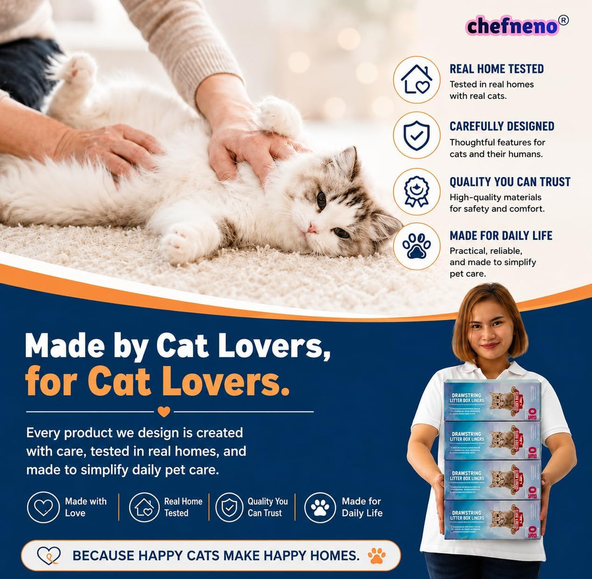 Cat Litter Box Liners Drawstring XL (30 Bags) 39" x 17" Super Jumbo Scratch Resistant Extra Heavy 2 Mil Disposable Litter Box Liner Cat Litter Tray Bags (30 Count)