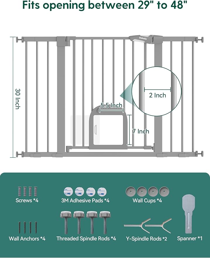 Babelio 29-48" Extra Wide Baby Gate - Image 7