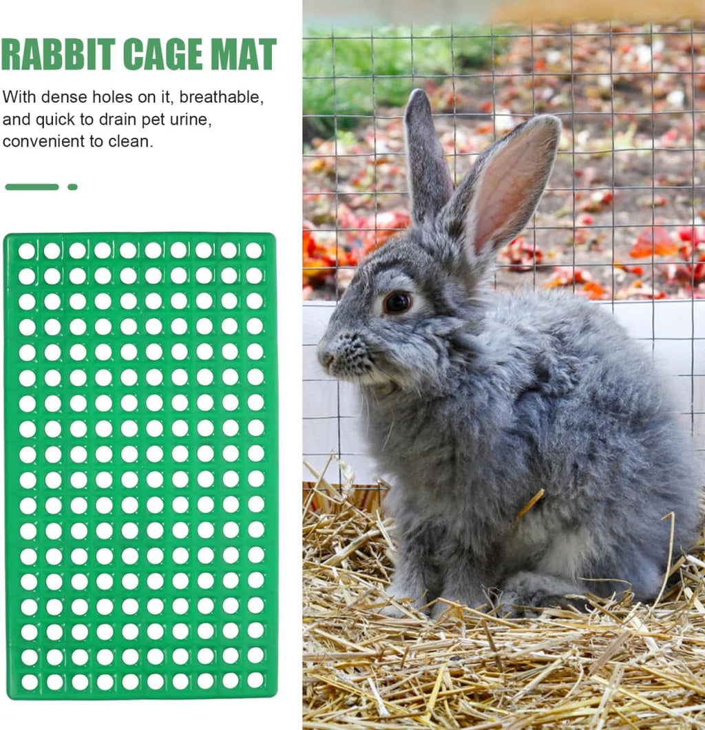GANAZONO Rabbit Cage Mat 2 Pack Pet Feet Mat with Circular Holes for Claw Safety Easy Cleaning Rabbit Cage Isolation Board 19.68X11.81X1.57In