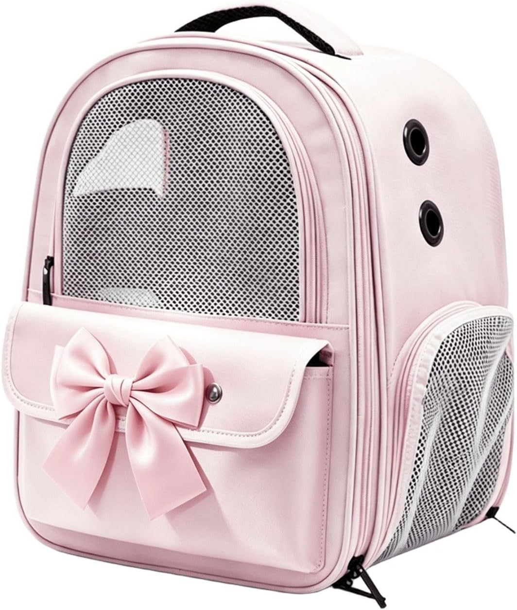Cat Backpack Carrier for Cats and Small Dogs, Cute Puppy Backpack with Bow