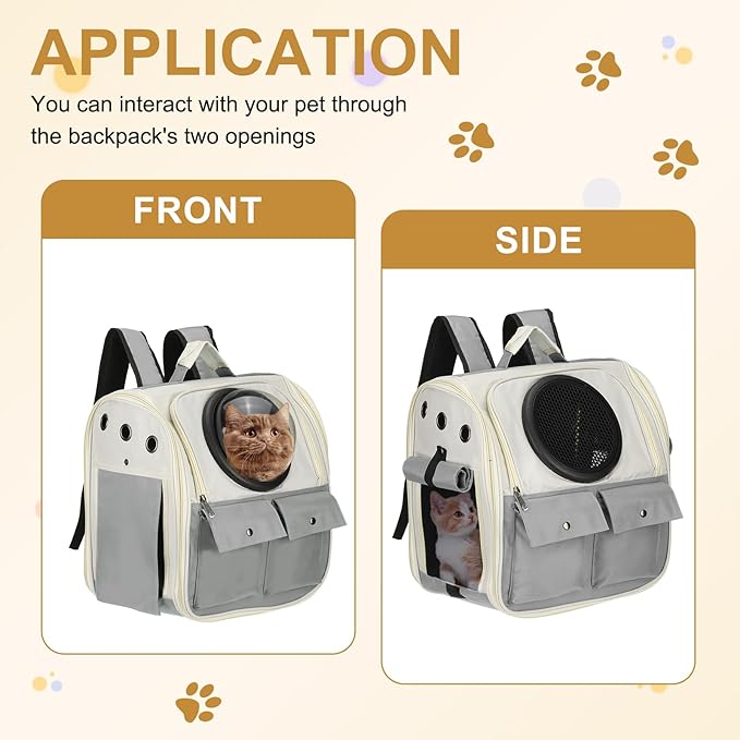 Pet Backpack Carrier, Portable and Ventilated, Oxford Cloth, Dogs Cats and - Image 5