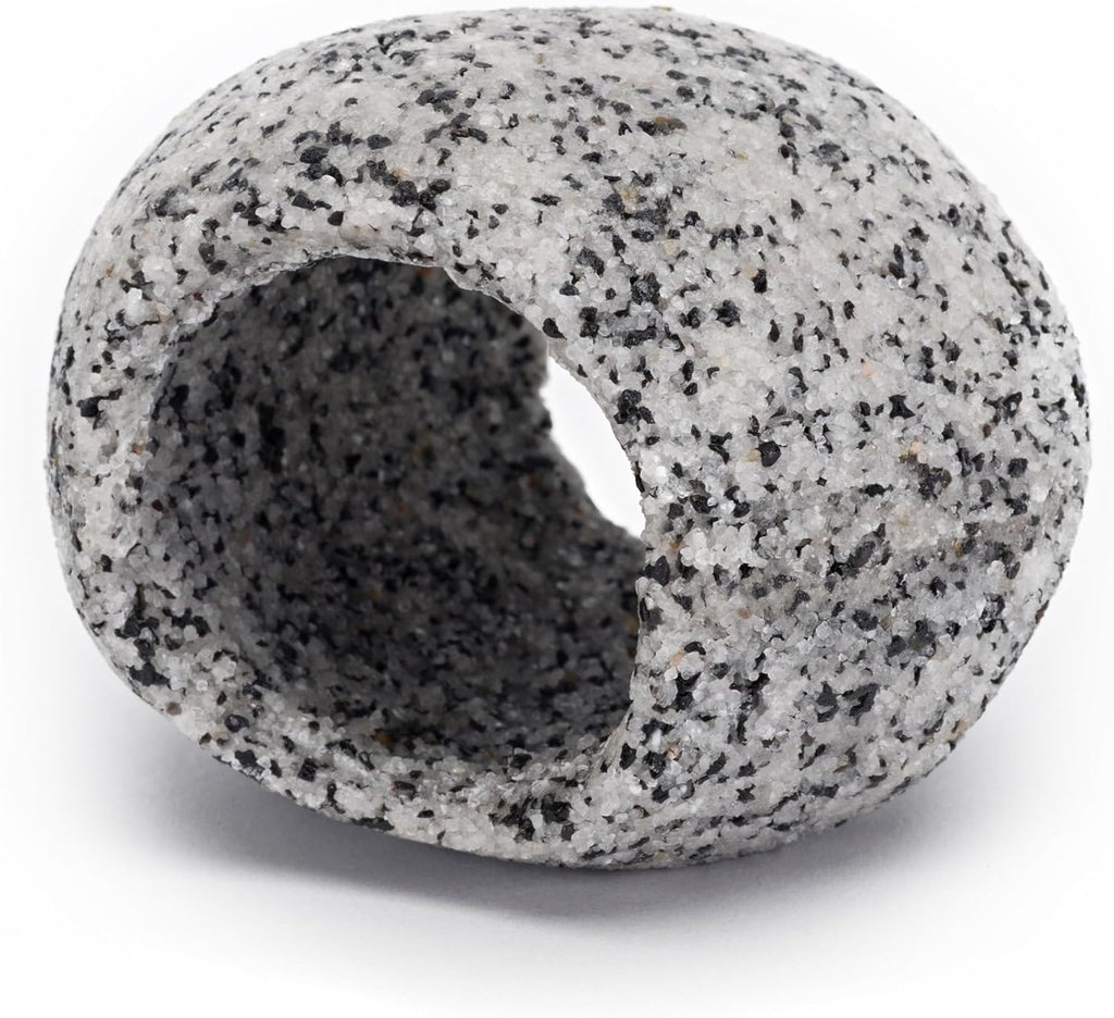 Penn-Plax Deco-Replicas Granite Aquarium Ornament & Hideaway – Realistic Stone Appearance – Safe for Freshwater and Saltwater Tanks – Small Size, White (RR1071)