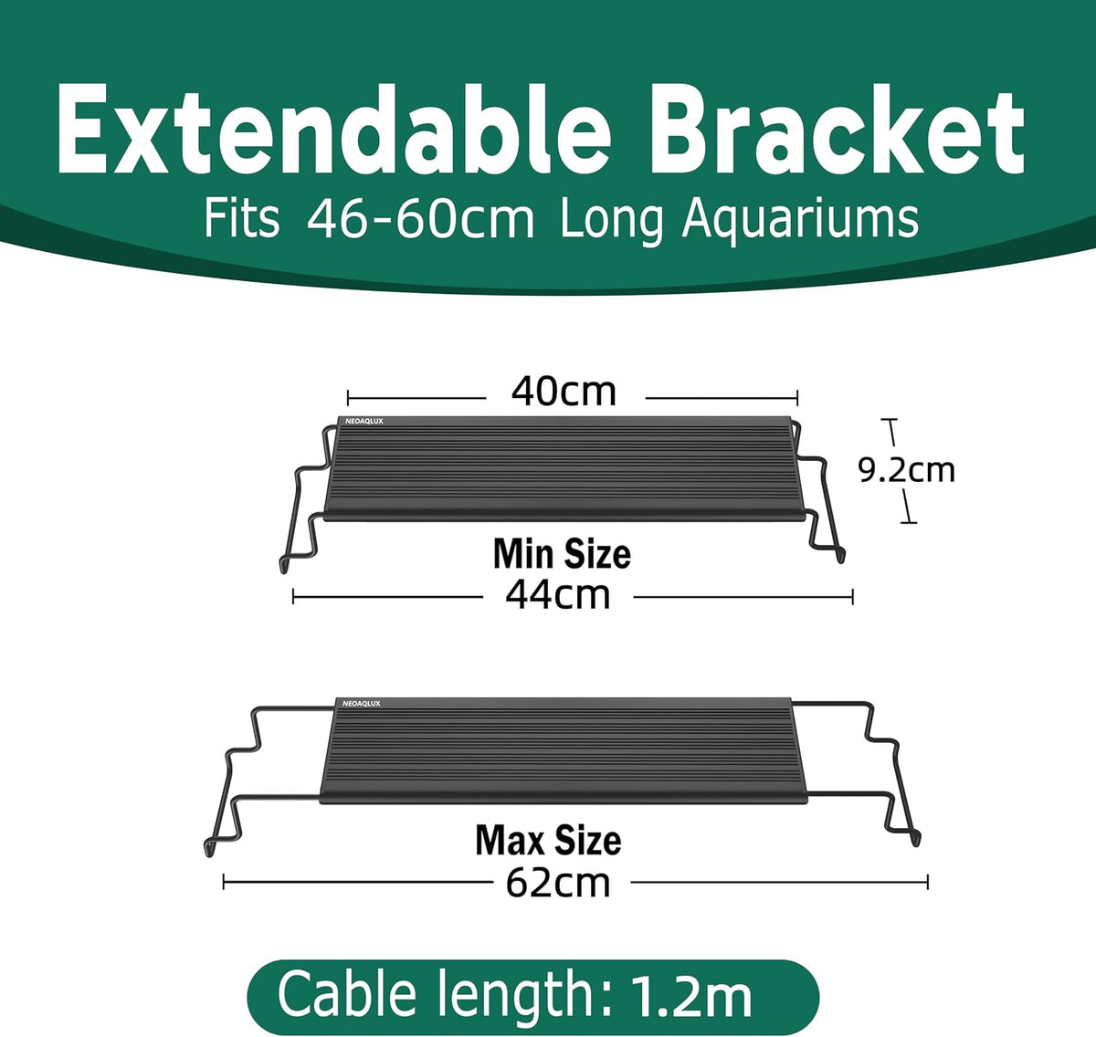 24/7 LED Aquarium Light for 18-24 Inch Plant & Fish Tank IP68, 12-Color & Gradient & Full Spectrum with Sunrise-Daylight-Moonlight, Auto On/Off, Brightness, Extendable Brackets for Freshwater