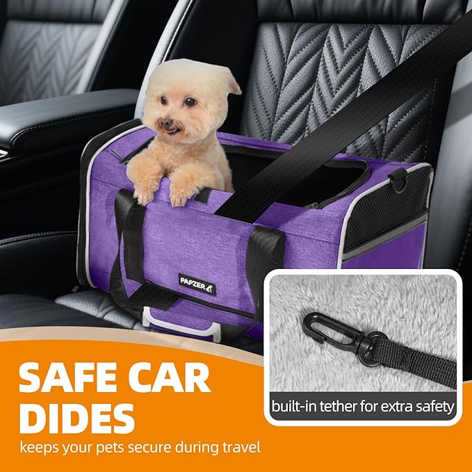 Top Open Medium Pet Carrier Roll Up Flap - Image 6