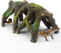 relaqcc Aquarium Decor Reptile Hideout Hollow Tree Trunk Ornament for Betta