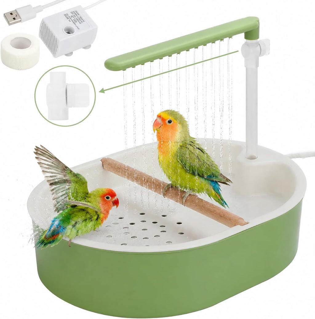 Automatic Bird Bath with Valve, Adjustable Water Flow