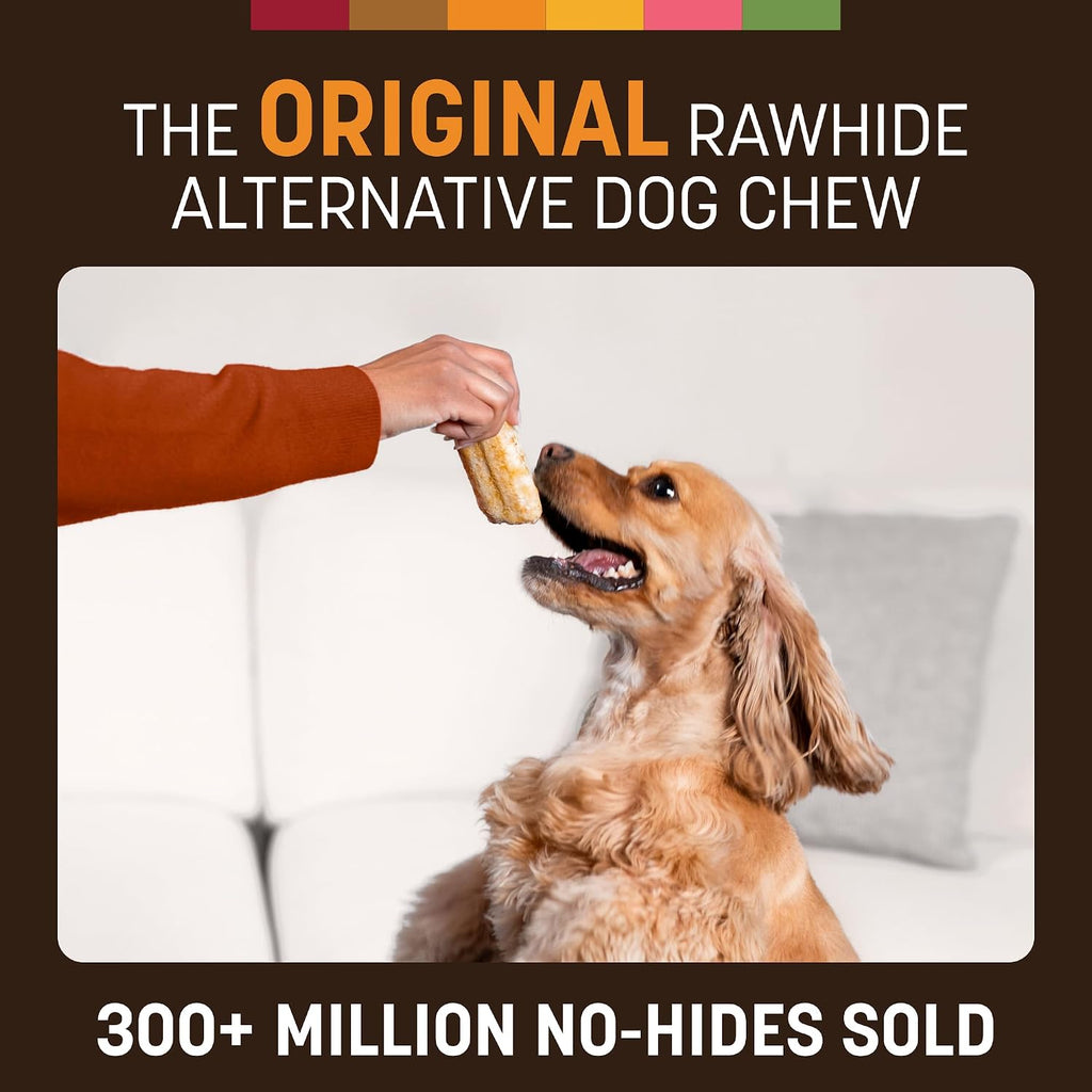 Earth Animal No Hide Dog Chews - Long Lasting Small Rolls, Chicken, 6 Count