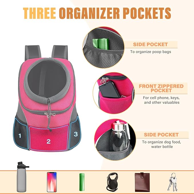 YUDODO Dog Front Carrier Backpack, Adjustable Breathable Pet Carrier - Image 4