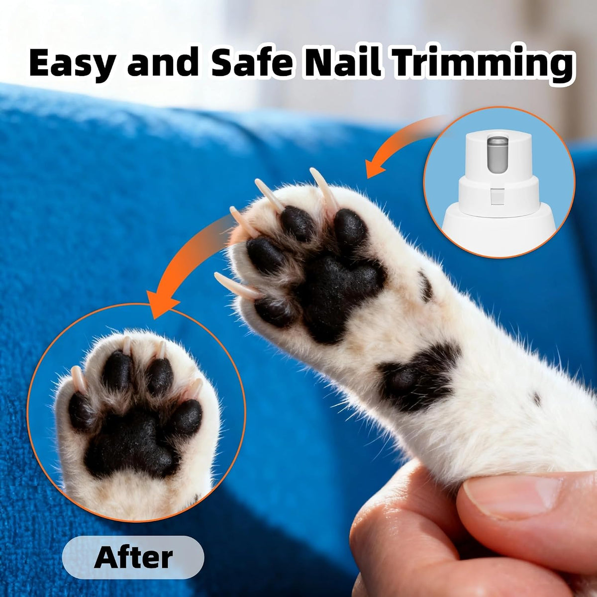 Dog Grooming Kit Hair Clipper with LCD Display - Low Noise Pet Hair Trimmer, Pet Nail Grinder Clippers for Grooming, Rechargeable Cordless Waterproof Paw Trimmer for Cats