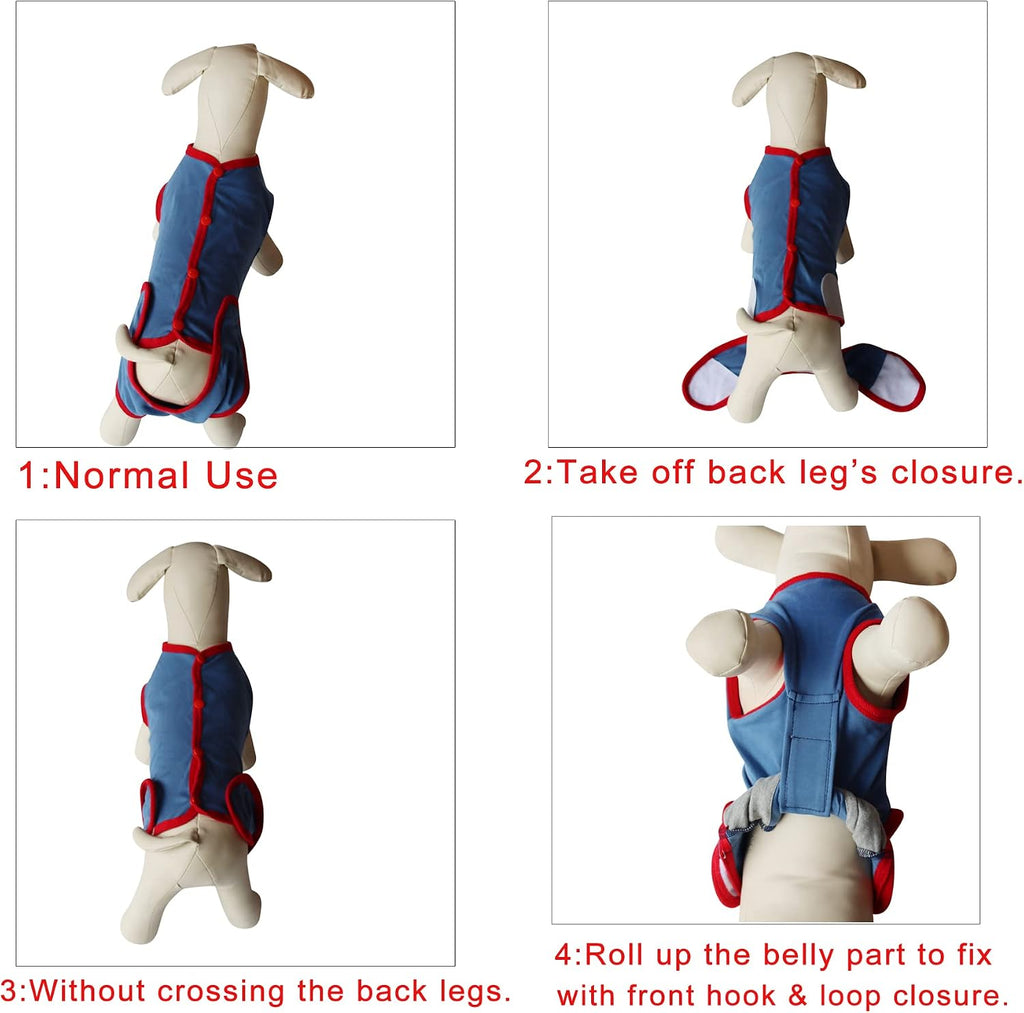 JoyDaog 2Pcs Dog Surgery Recovery Suit Substitute E-Collar & Cone,Recovery Onesie Puppy Surgical,Cat Recovery Shirt Dog Wounds Bandages Prevent Licking Dog,L