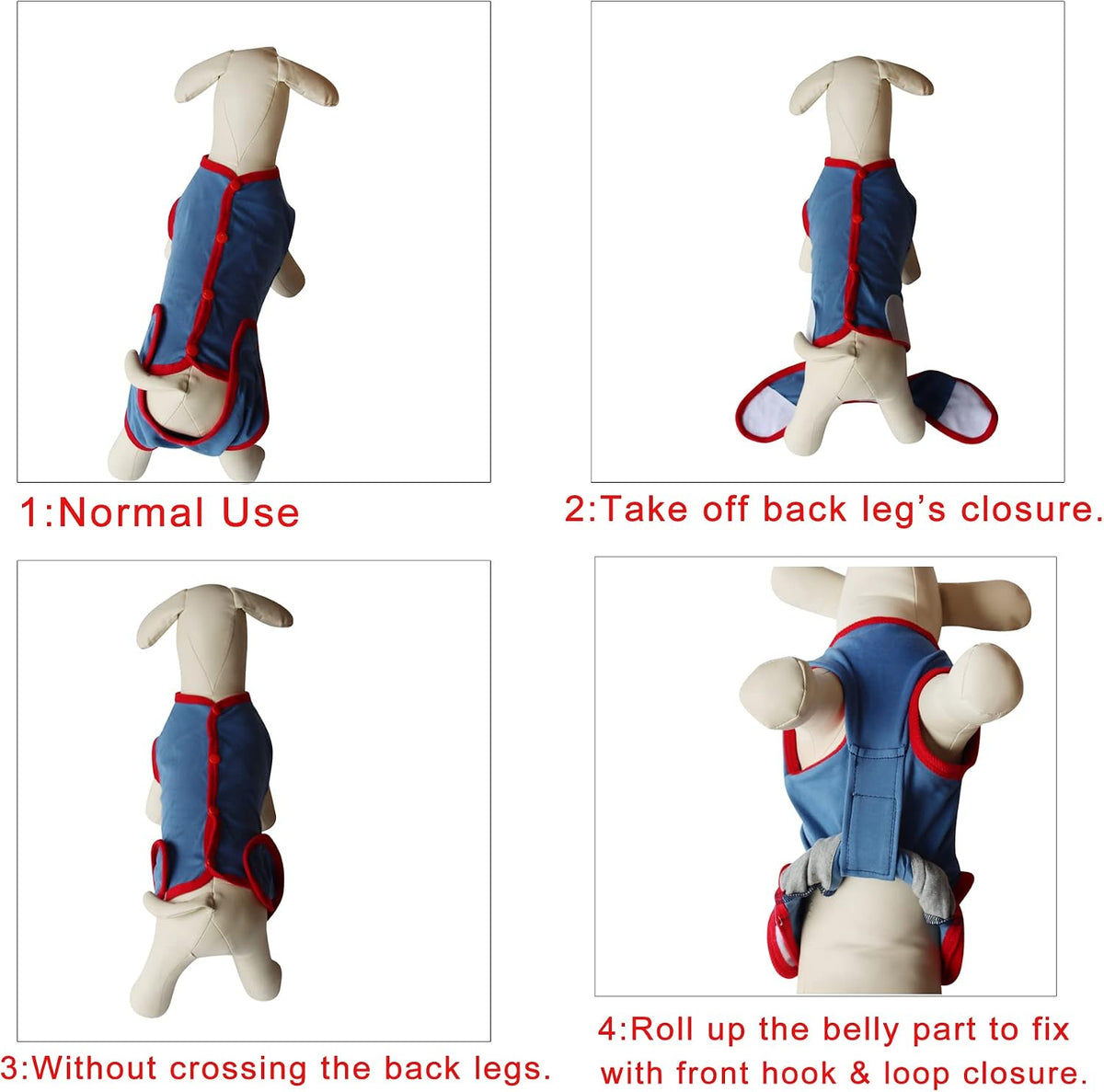 JoyDaog 2Pcs Dog Surgery Recovery Suit Substitute E-Collar & Cone,Recovery Onesie Puppy Surgical,Cat Recovery Shirt Dog Wounds Bandages Prevent Licking Dog,L