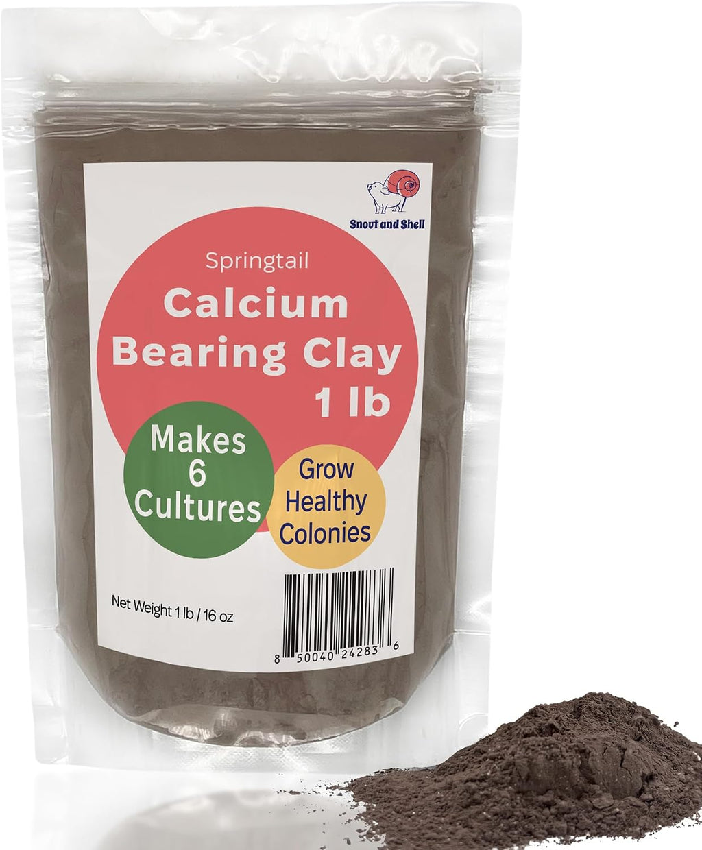 Springtail Calcium Bearing Clay - 2 lb | Ideal for Culturing Springtails, Reptile and Amphibian Terrariums, and Natural Habitat Cleanup Crew