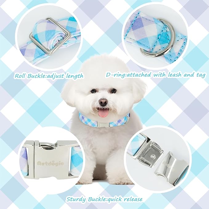 Cotton Collar for Dog，Soft Adjustable Dog Collars for Large Dogs, Cute Dog - Image 4