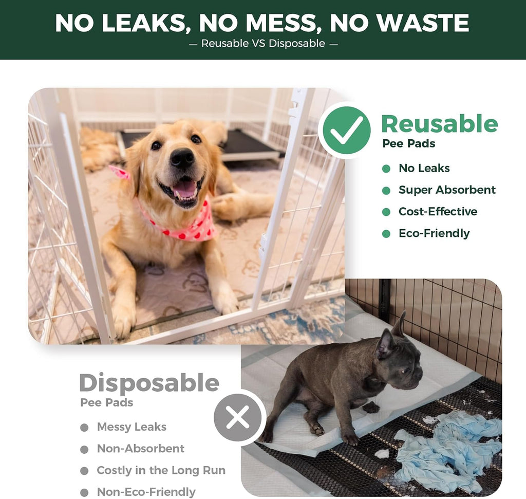 FXW Washable Pee Pads for Dogs, Super Absorbent, 39" Square, 2 Packs
