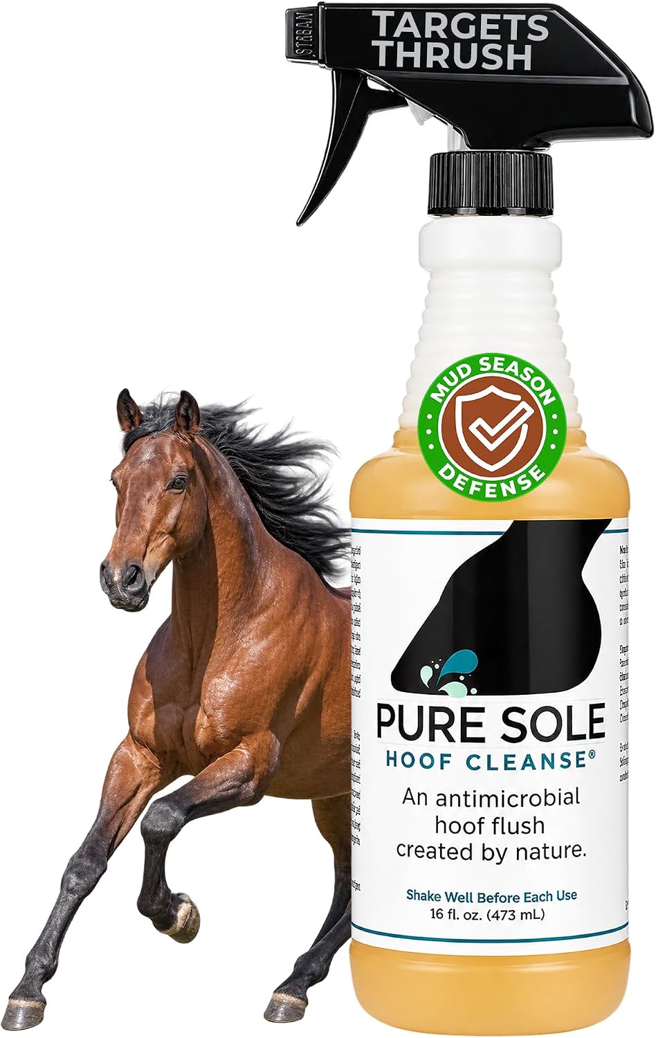 Hoof Cleanse Thrush Treatment Spray for Horses, 16 oz