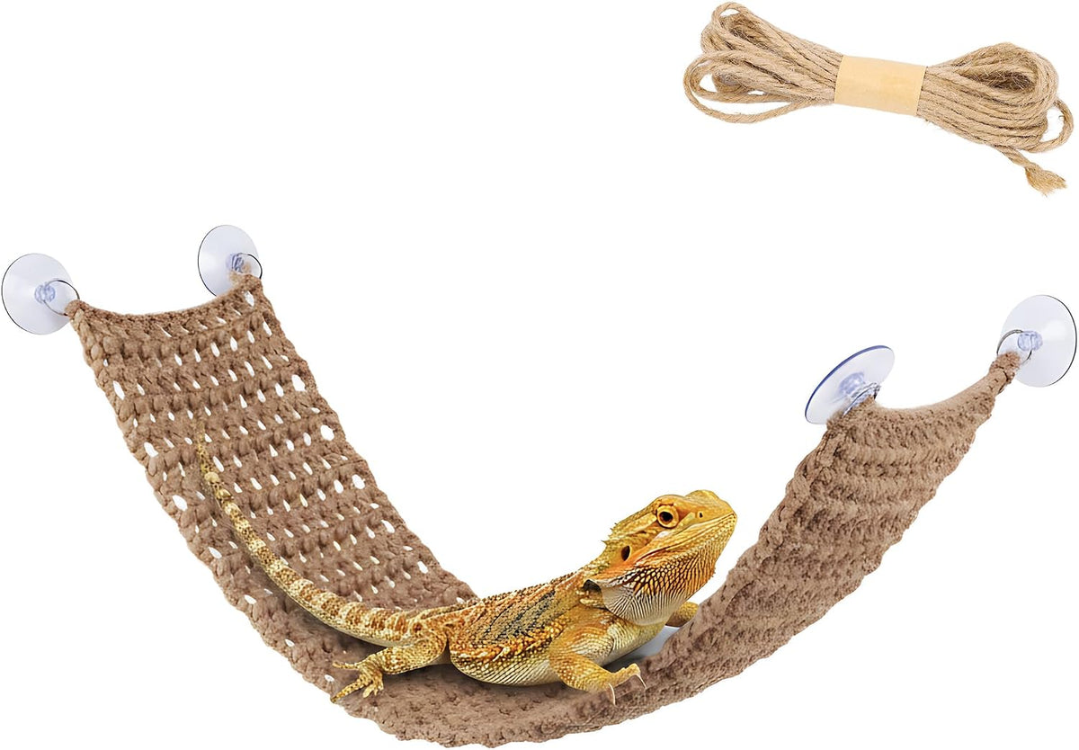 Cotton Reptile Hammock, Bearded Dragon Basking Bed & Snake Accessory