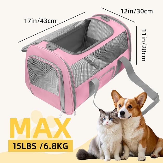 Pet Carrier Airline Approved for Puppy Medium Cats 15 Lbs Small Dog Carrier - Image 4