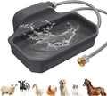 FICUSWIN 135OZ Automatic Water Dispenser for Large Dogs Patented Outdoor Dog Water Bowl Dispenser Automatic Dog Feeder Fit 3/4'' GHT Faucet Dog Waterer Include Water Hose Extra-Large Drinking Area