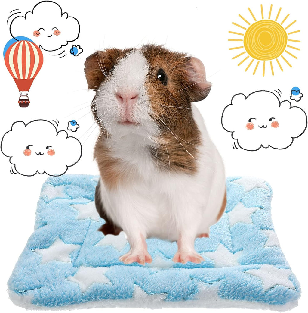Jetec 4 Pcs Guinea Pig Bed Pads Big Twinkle, 10 x 11 Inch Plush Mat