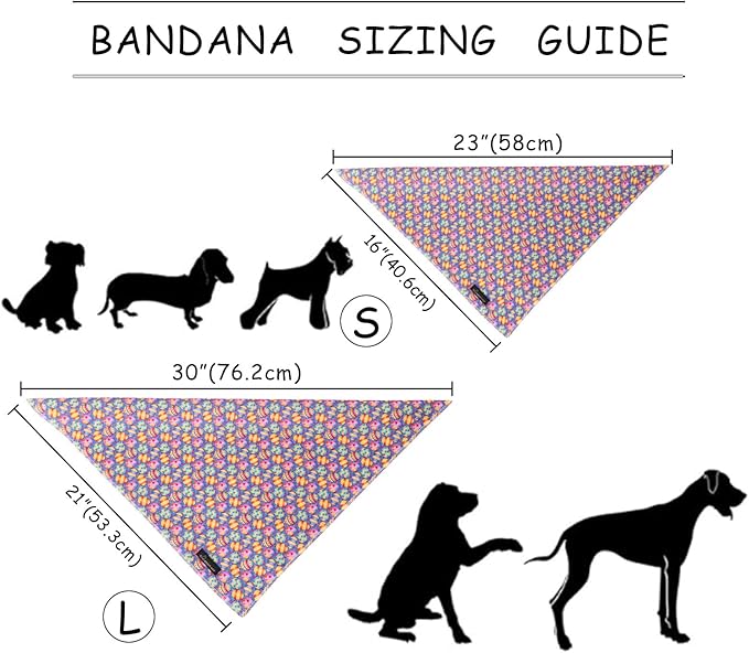 ARING PET Easter Dog Bandanas, Cute Purple Colorful Eggs Pet Bandana Scarf - Image 7