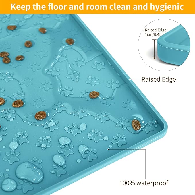 Ptlom Dog Food Mat Anti-Slip Pet Bowl Mats - Image 6