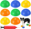Shappy 8 Pcs Balance Pods for Dog Agility 6.3 x 6.3 x 3.15 Inches Training Platform Dog Exercise Equipment with Pump Pet Workout Tool for Strength, Body Balancing Core, Stability Rehabilitation