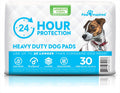 Paw Inspired 24x24 Inch Large Puppy Pads with Adhesive Strips, 30 Count