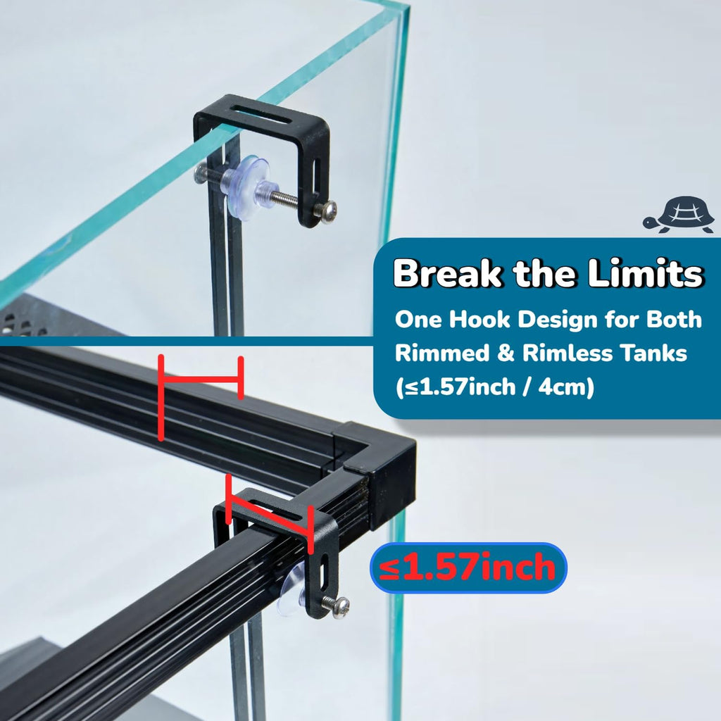 Compact Hanging Turtle Basking Platform with Built-in Food Tray