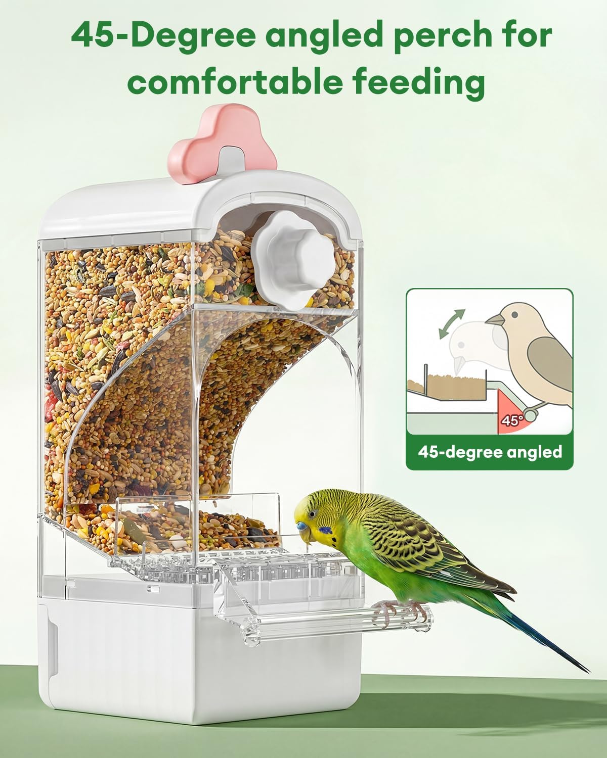 Bucatstate No Mess Bird Feeder, Auto Dispenser, Dual Filter & Waste Drawer