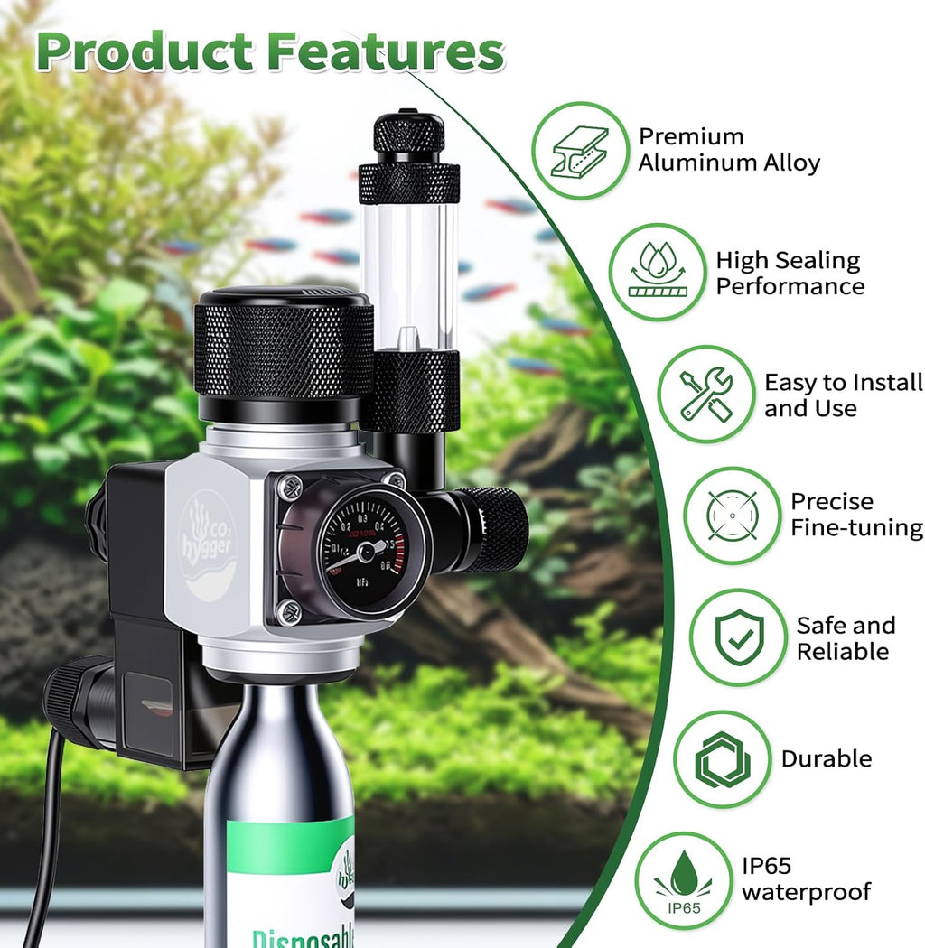 Aquarium Stable Pressure Single Gauge Regulator for Planted Tank