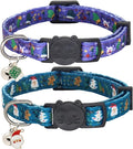 Christmas Cat Collar, Cotton 2 Pack Cat Collar by Giecooh