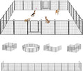 Dog Playpen 32 inch 24 Panels Indoor Outdoor Dog Pen by Jhsomdr