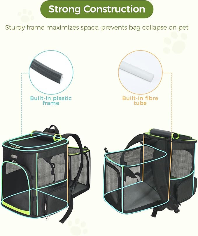 BAGLHER Expandable Cat Carrier Backpacks, Retractable Pet Carrier Backpack - Image 9