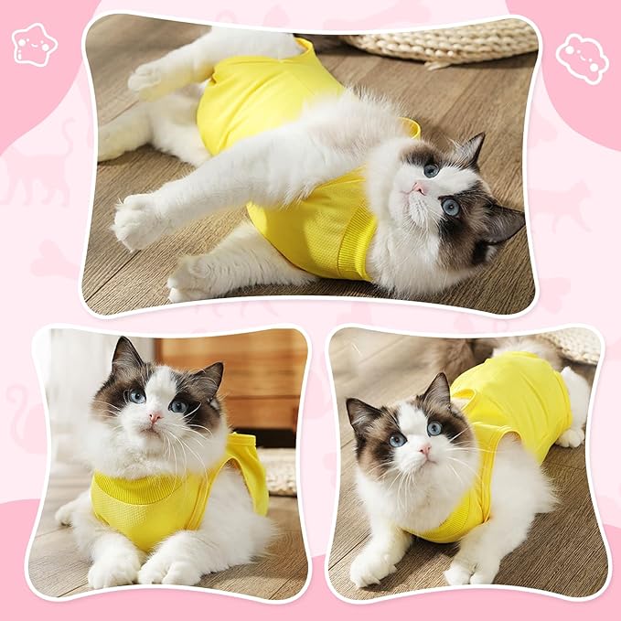 Cat Recovery Suit for Abdominal Wounds or Skin Diseases, Cat Onesie for Cats - Image 5