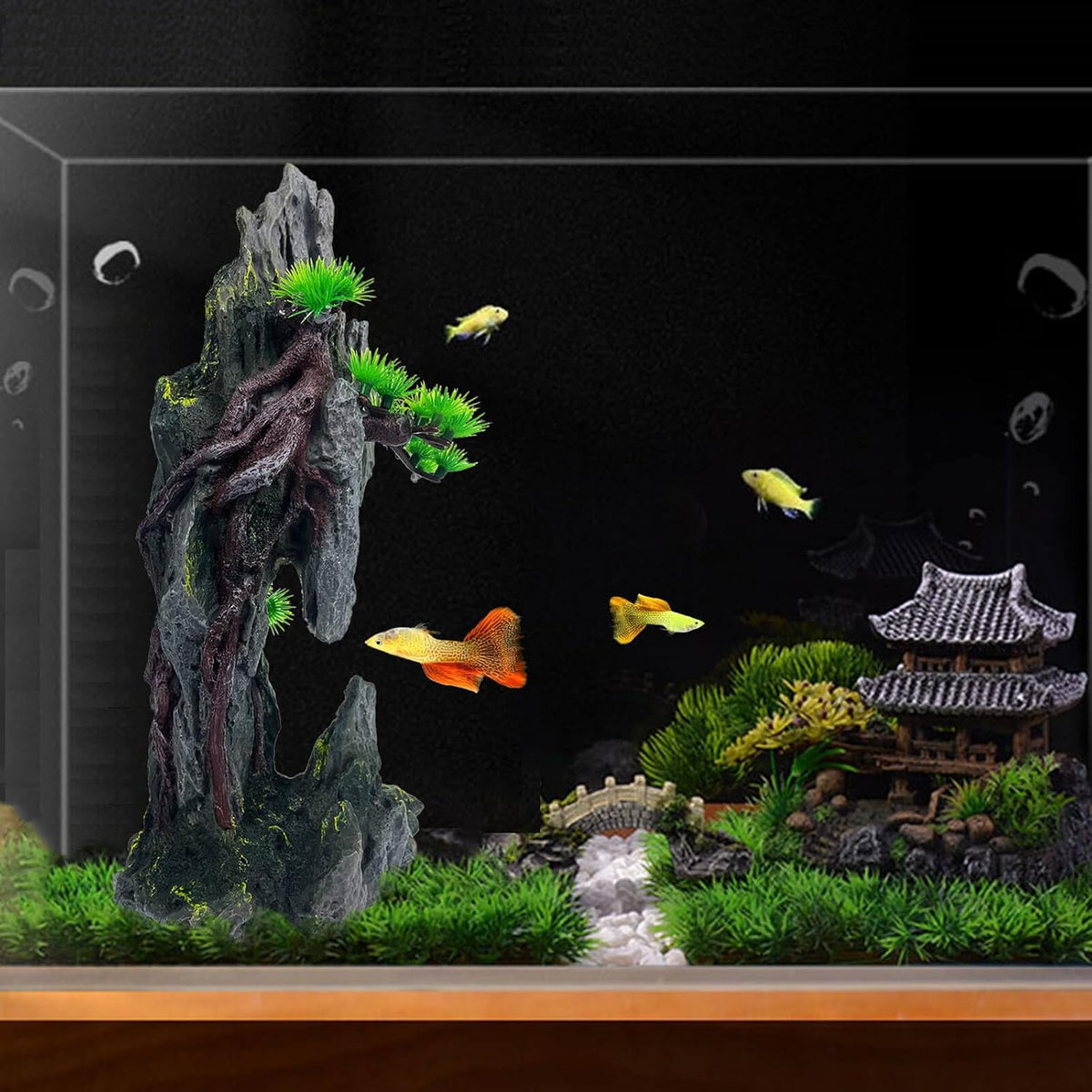 Tall Aquarium Mountain View Stone Decorations Aquarium Rock Cave