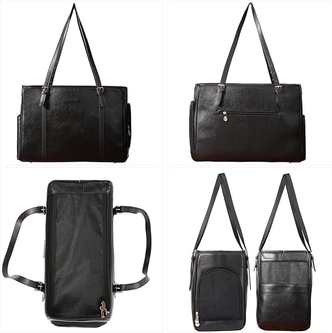 Fashion Dog Purse Pet Carrier Leather Bag - Image 3