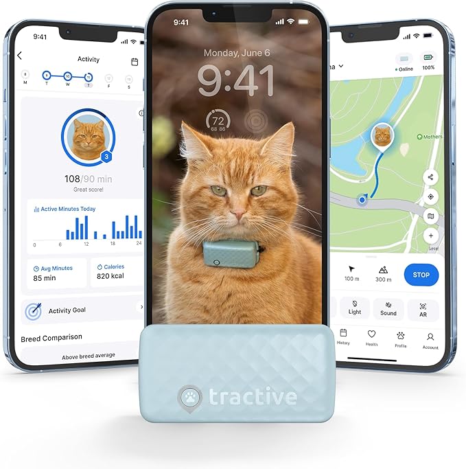 Tractive Smart Cat GPS Tracker | Real-Time Location & Wellness Monitoring by Tractive