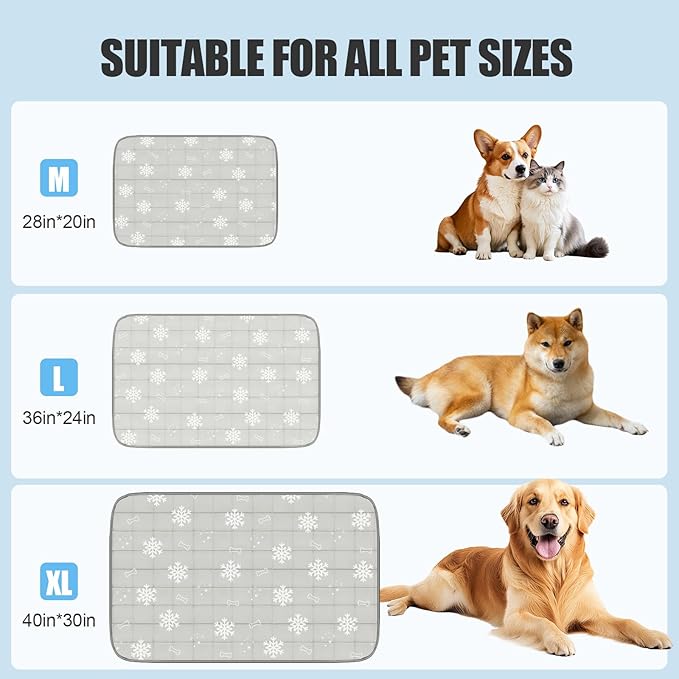 RIOGOO Dog Cooling Mat, Dog Blanket Washable, Cool Fabric & Internal Waterproof - Image 4