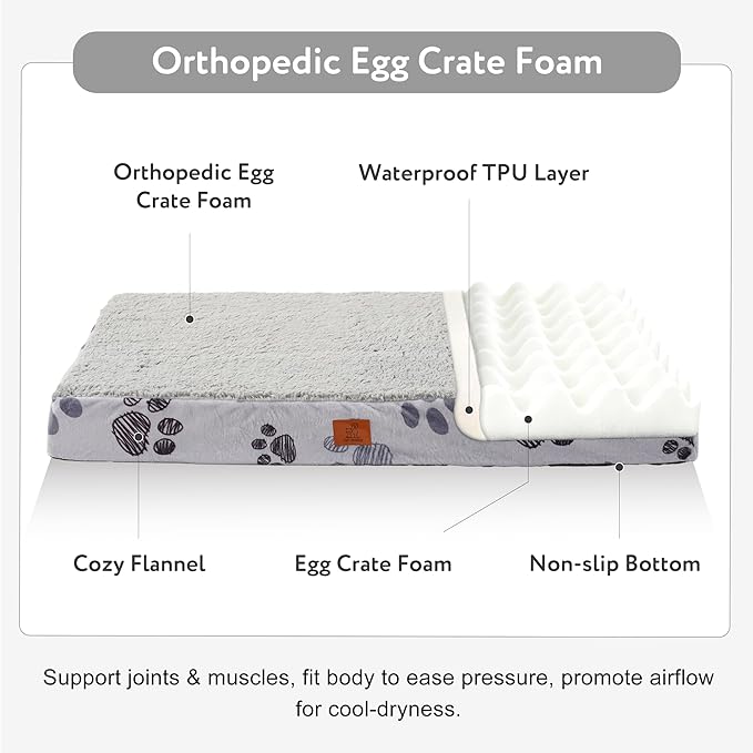 Waterproof Orthopedic Dog Bed for Extra Large Dogs 41x27x4 Inch - Image 2